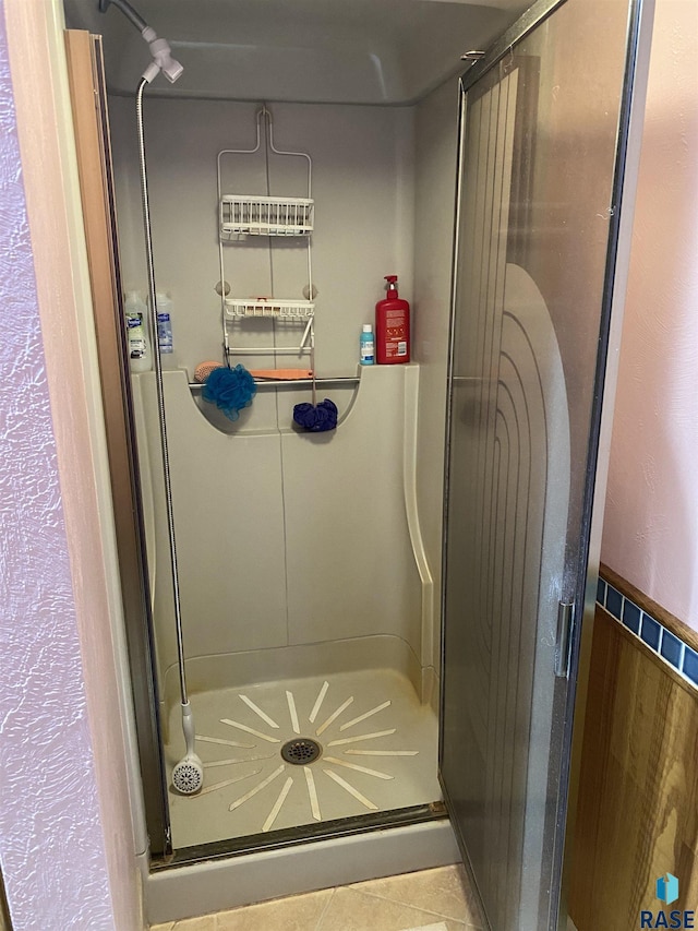 1496 121st St, Luverne, MN 56156 - bathroom with a stall shower and tile patterned floors