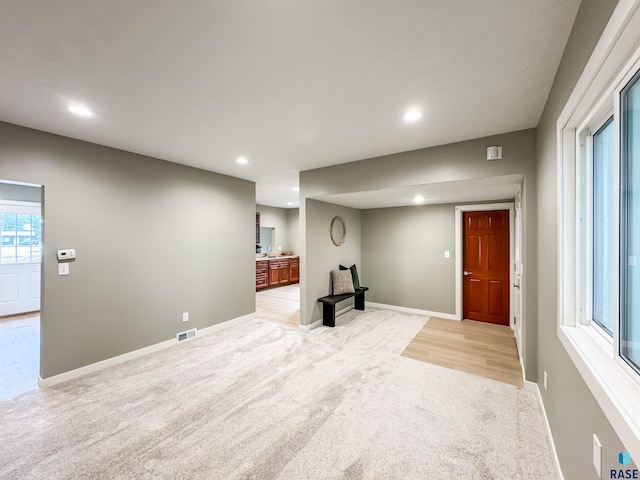 340 N Juniper Ave, Parker, SD 57053 - below grade area with light colored carpet and recessed lighting