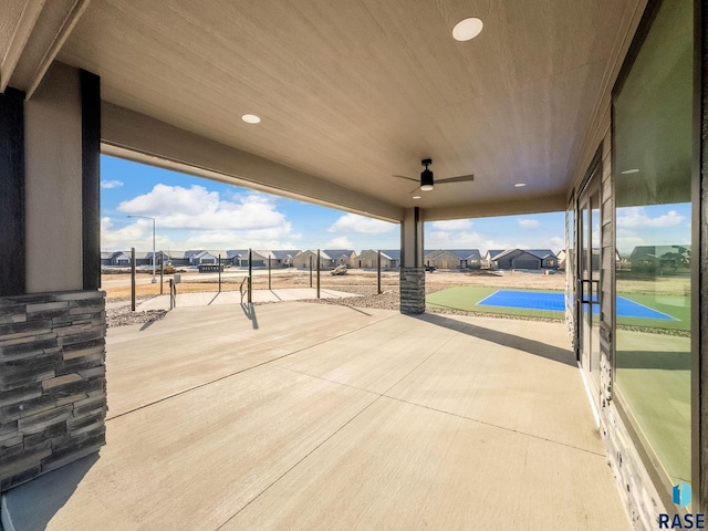 1201 E Wayne Pl, Tea, SD 57064 - view of patio featuring a residential view and a ceiling fan