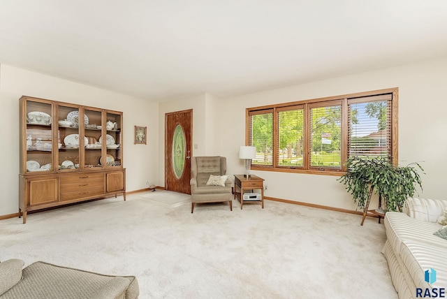 3112 E 15th St, Sioux Falls, SD 57103 - living area featuring baseboards and light colored carpet