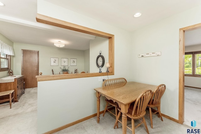 3112 E 15th St, Sioux Falls, SD 57103 - dining area featuring recessed lighting and baseboards