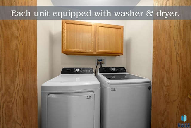1418 E Redwood Blvd, Brandon, SD 57005 - washroom with cabinet space and independent washer and dryer