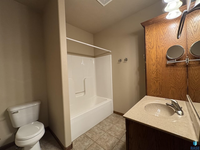 3908 W 89th St, Sioux Falls, SD 57108 - bathroom with vanity, washtub / shower combination, and tile patterned floors