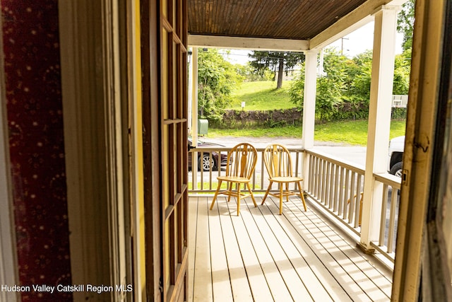 53 Broad St, Catskill, NY 12414 - view of wooden porch