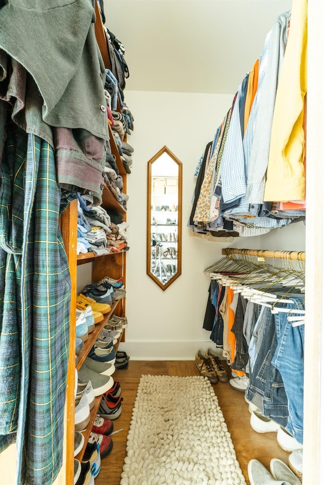 705 Warren St, Hudson, NY 12534 - walk in closet with wood finished floors