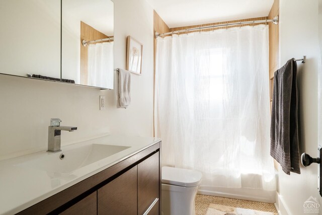 705 Warren St, Hudson, NY 12534 - full bathroom featuring toilet, vanity, and shower / tub combo