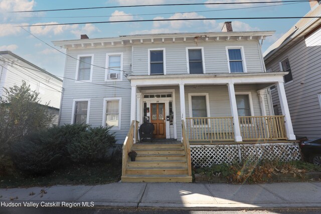 italianate house with a porch