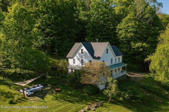 1556 Gulf Rd, Callicoon Center, NY 12724 - view of subject property with a heavily wooded area
