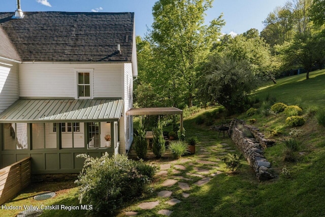 1556 Gulf Rd, Callicoon Center, NY 12724 - rear view of property featuring roof with shingles
