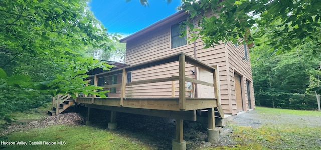 69 June Lodge Dr, Hunter, NY 12442 - rear view of property with a deck
