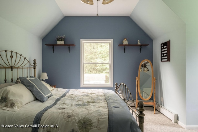 214 Wright Rd, Kerhonkson, NY 12446 - carpeted bedroom with lofted ceiling