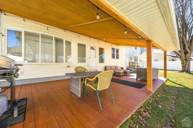 25 Joslen Pl, Hudson, NY 12534 - wooden terrace with an outdoor living space
