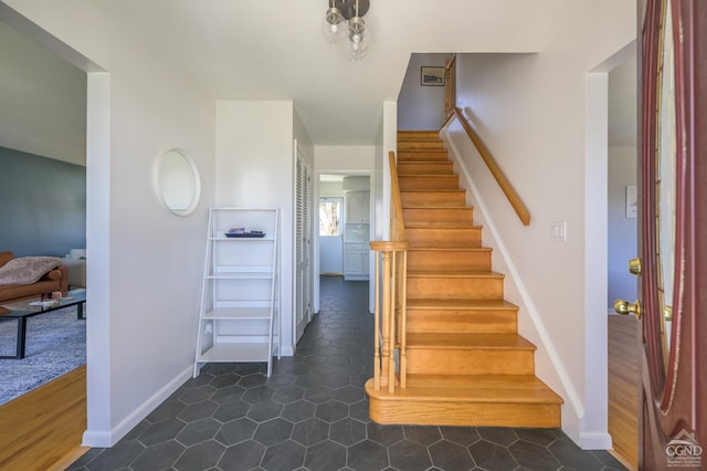 25 Joslen Pl, Hudson, NY 12534 - stairway with baseboards