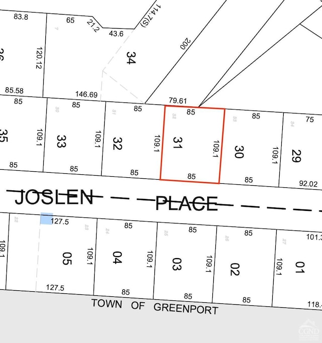 25 Joslen Pl, Hudson, NY 12534 - parcel map