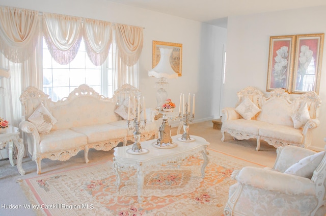 view of carpeted living room