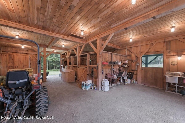 view of horse barn