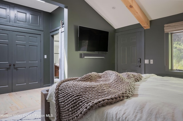 46 Rose Ln, Woodstock, NY 12409 - bedroom with wood finished floors and a closet