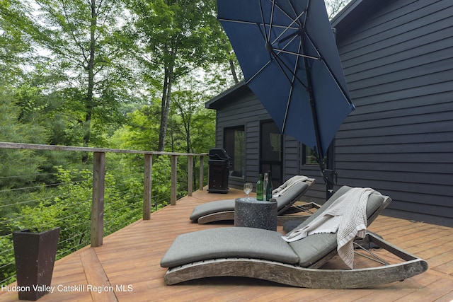 46 Rose Ln, Woodstock, NY 12409 - deck with a grill