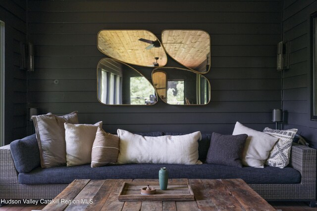 46 Rose Ln, Woodstock, NY 12409 - living room featuring wood finished floors