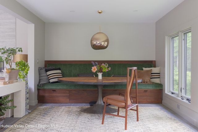 46 Rose Ln, Woodstock, NY 12409 - dining area with breakfast area and tile patterned floors