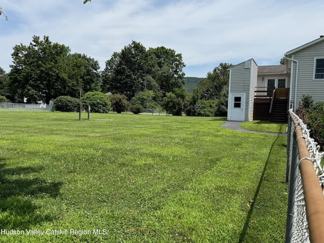 39 Maple Ln, Dover Plains, NY 12522 - view of yard with stairway and a deck