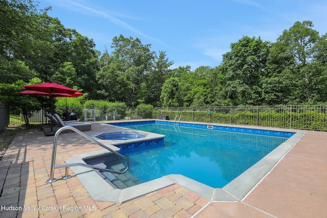 14 Glenerie Ln, Saugerties, NY 12477 - view of swimming pool with an in-ground hot tub and a patio