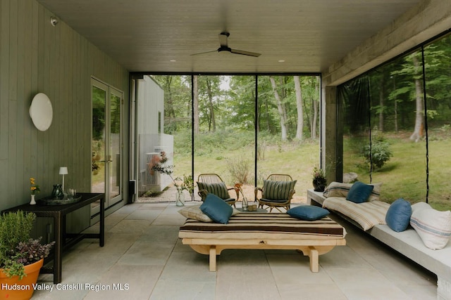 50 High View Ln, Staatsburg, NY 12580 - sunroom / solarium featuring plenty of natural light and a ceiling fan
