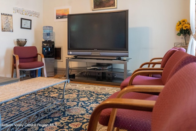 living room featuring hardwood / wood-style floors