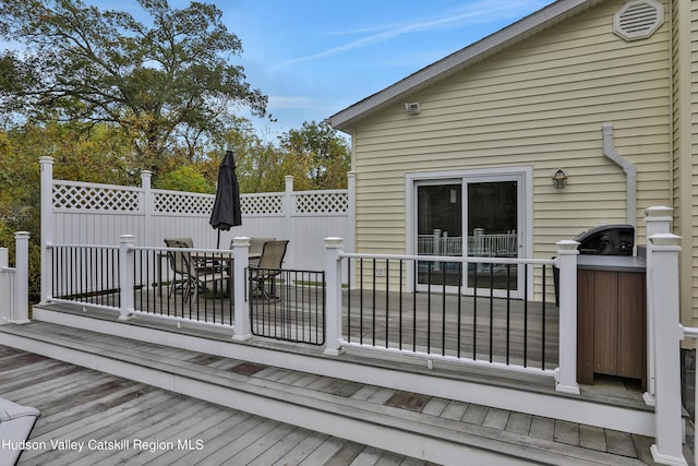 view of wooden deck