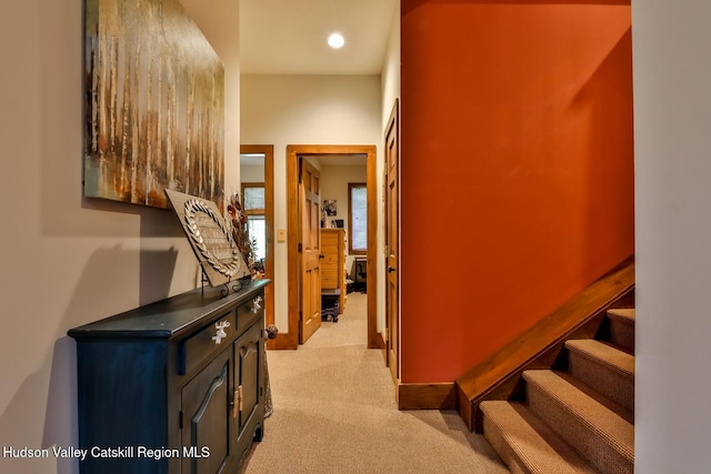 2 Watch Hill Ln Unit 2, Windham, NY 12496 - hallway with light colored carpet and stairs