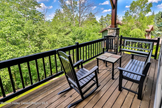 2 Watch Hill Ln Unit 2, Windham, NY 12496 - view of wooden terrace