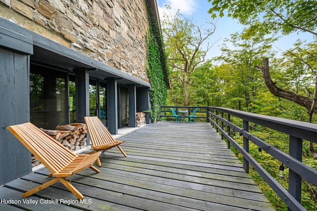 view of wooden terrace