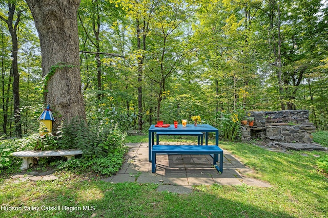 view of home's community featuring a patio area