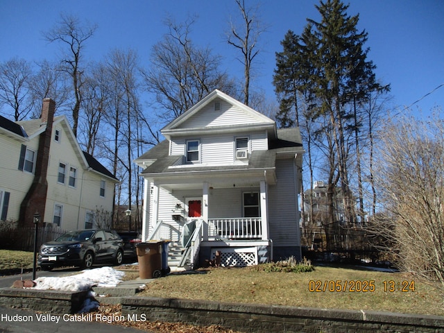 view of front of home with a porch