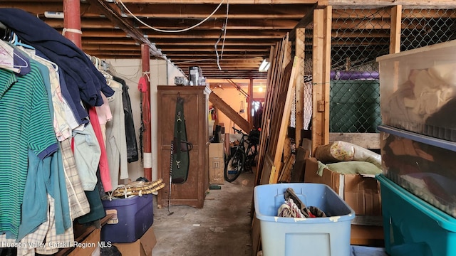 view of storage room