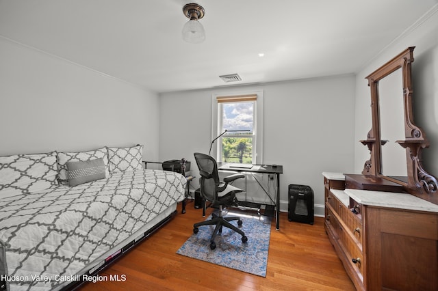 511 County Route 10, Germantown, NY 12526 - bedroom featuring light wood finished floors, ornamental molding, and baseboards