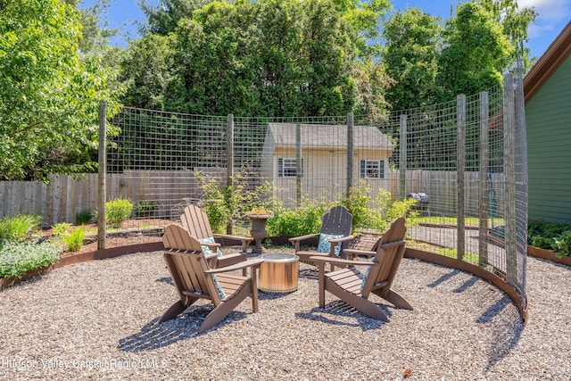511 County Route 10, Germantown, NY 12526 - view of patio featuring an outdoor fire pit