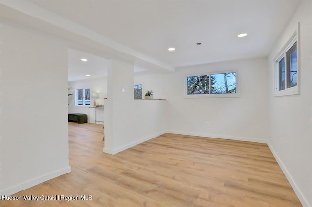 21 Schroon Hill Rd, Kerhonkson, NY 12446 - unfurnished room with recessed lighting, light wood-style flooring, and baseboards