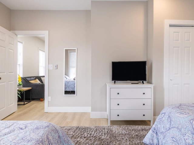 7614 Main St, Hunter, NY 12444 - bedroom with wood finished floors, a closet, and baseboards