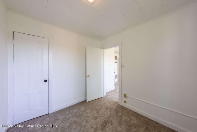 9 Hasbrouck Pl, Kingston, NY 12401 - unfurnished bedroom with carpet flooring, crown molding, and baseboards