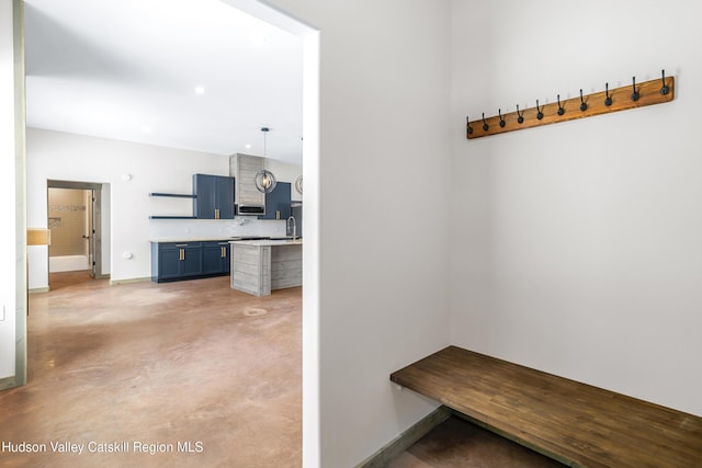 mudroom with sink