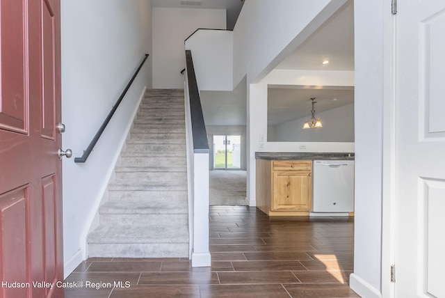 29 Penstock Ln, Lake Katrine, NY 12449 - staircase with wood finish floors, baseboards, and recessed lighting