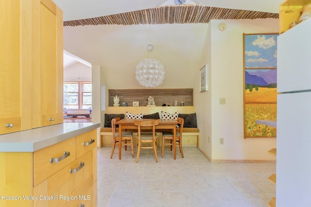 view of tiled dining room