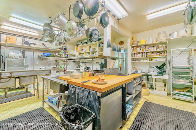 kitchen with wood counters