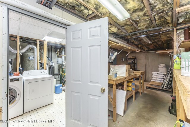 full bathroom featuring shower / tub combo, tile patterned floors, vanity, a baseboard radiator, and toilet