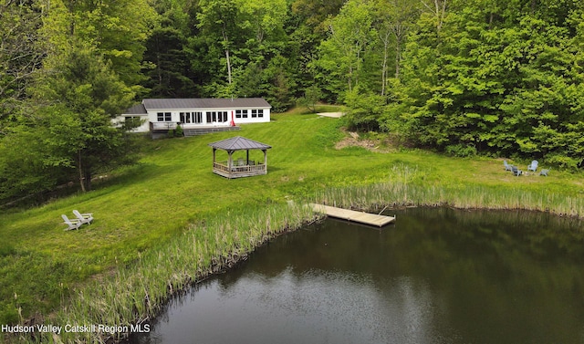 35 Jilroy Ln, Spencertown, NY 12165 - view from above of property featuring a heavily wooded area and a large body of water