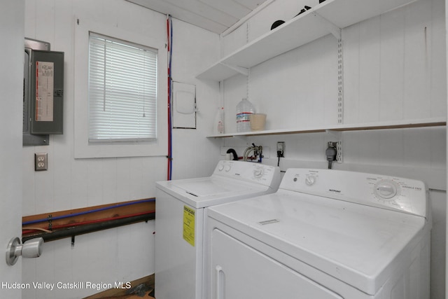 1055 Rte 212, Saugerties, NY 12477 - laundry area featuring washer and clothes dryer and electric panel
