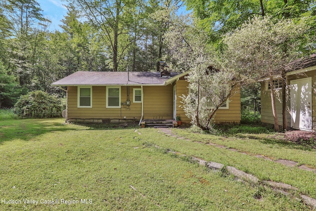 1055 Rte 212, Saugerties, NY 12477 - view of front of house with a front lawn and a chimney