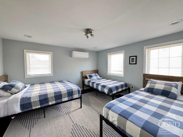 57 Bushnell Ave, Catskill, NY 12414 - bedroom with a wall mounted air conditioner