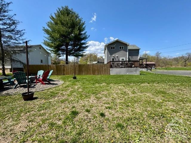57 Bushnell Ave, Catskill, NY 12414 - view of yard featuring a deck